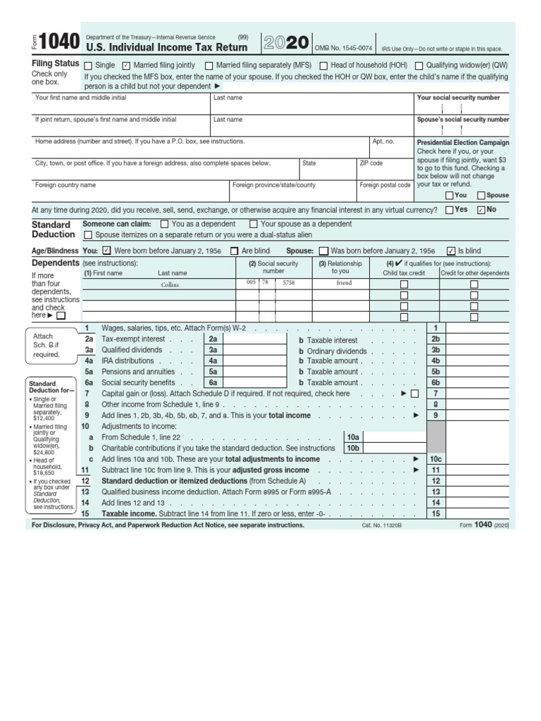 Irs 1040 | PDF | Tax Deduction | Irs Tax Forms