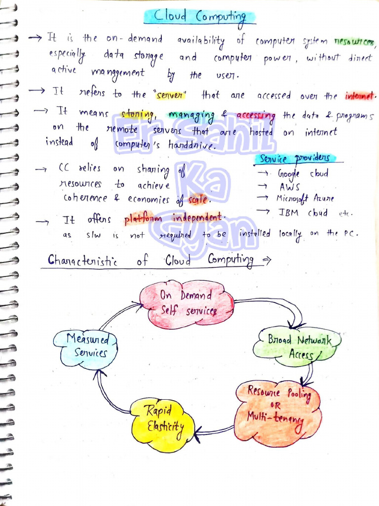 Cloud Computing Hand Written Notes | PDF