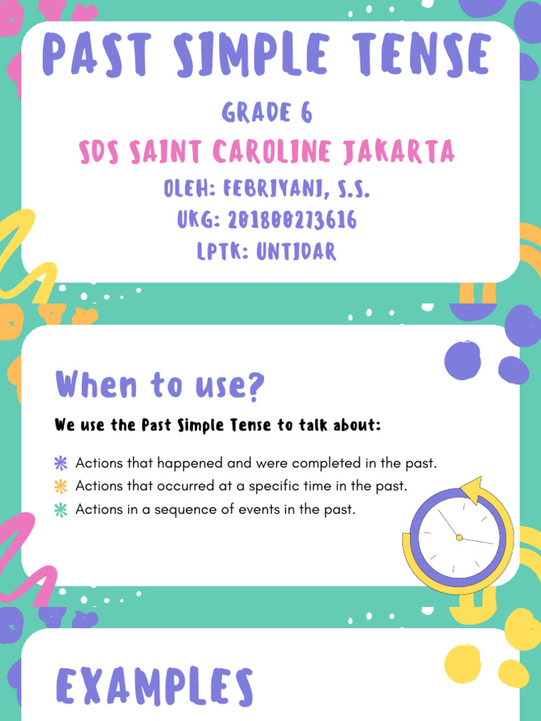 Understanding Past Simple Tense | PDF | Grammatical Tense | Syntax