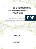 Desafio Do Enfermeiro Nos Cuidados Posaborto Provocado Slide