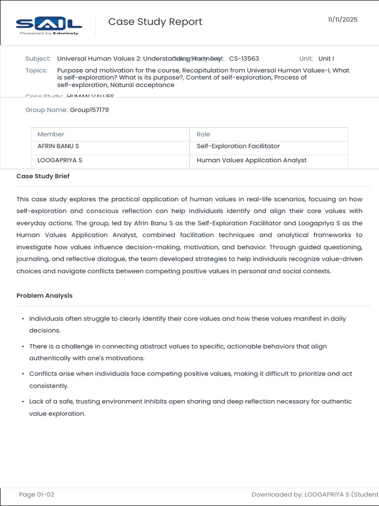 Group 157179 CS Report | PDF | Motivational | Motivation