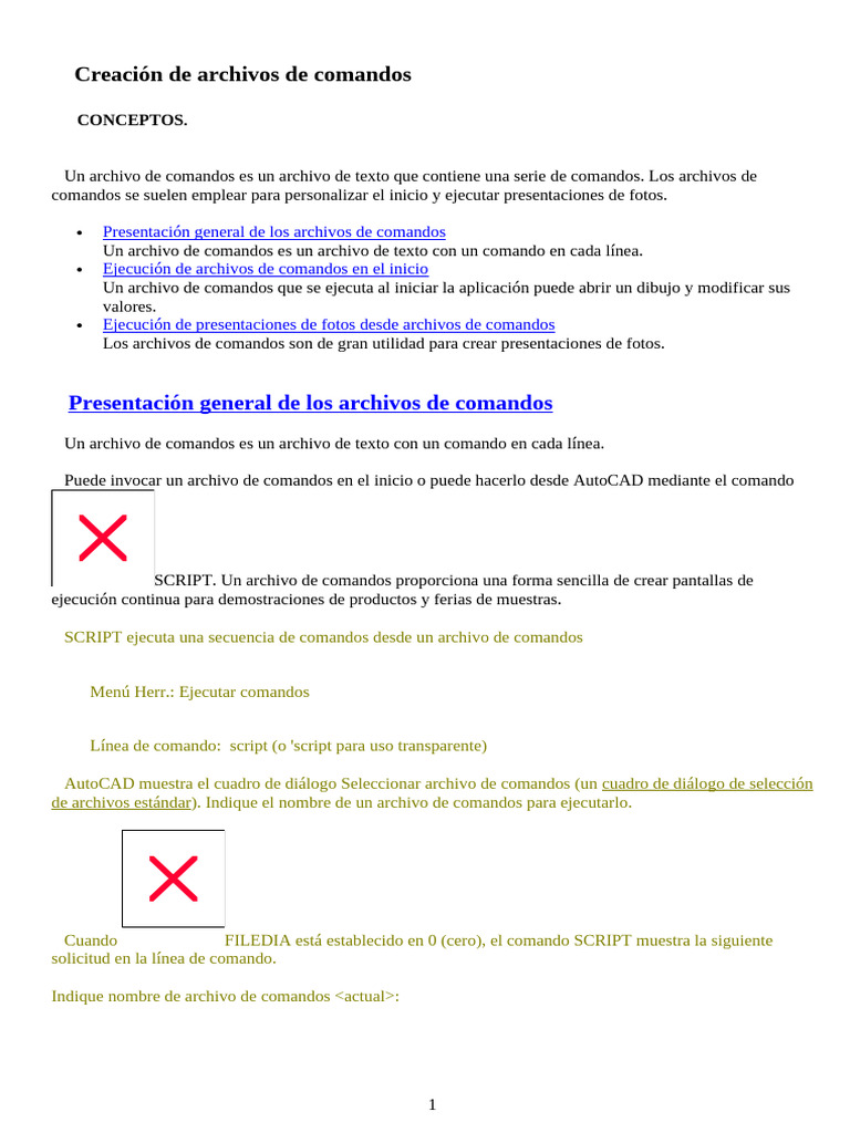 Archivos de comandos en AutoCAD | PDF | Archivo de computadora ...