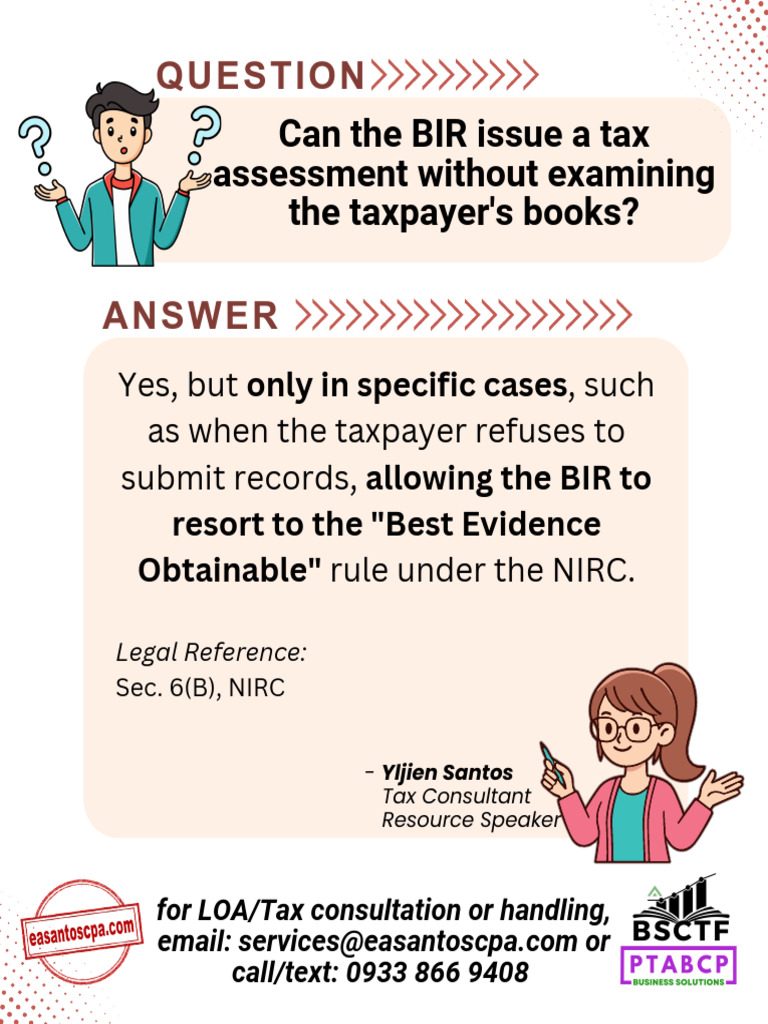 BIR Tax Assessment Procedures Explained | PDF