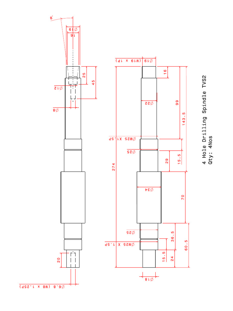 4 Hole Drilling Spindle TVS2 | PDF