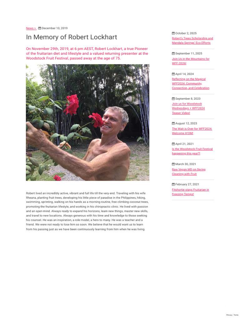 News in Memory of Robert Lockhart | PDF | Heart | Heart Rate