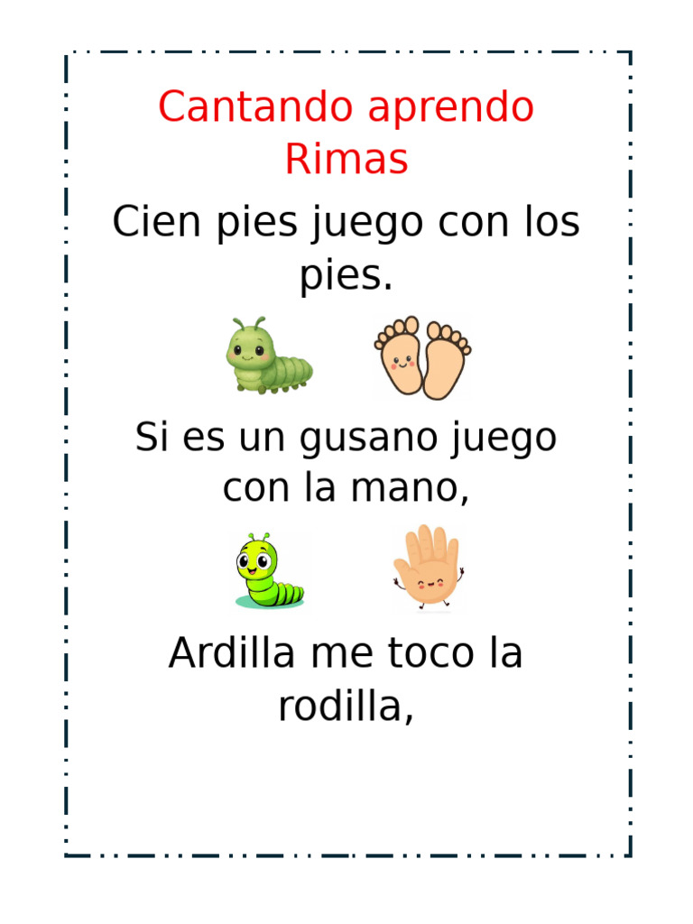Rimas infantiles para aprender jugando | PDF