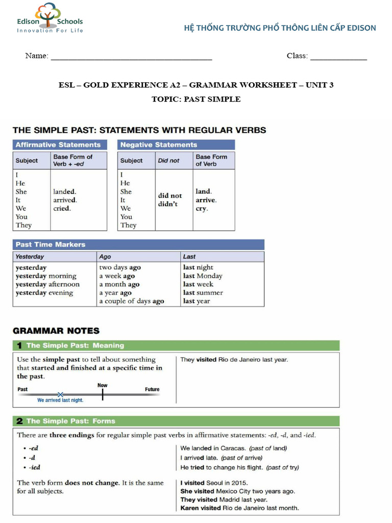 ESL A2 Grammar and Listening Worksheets | PDF | Languages | Foreign ...