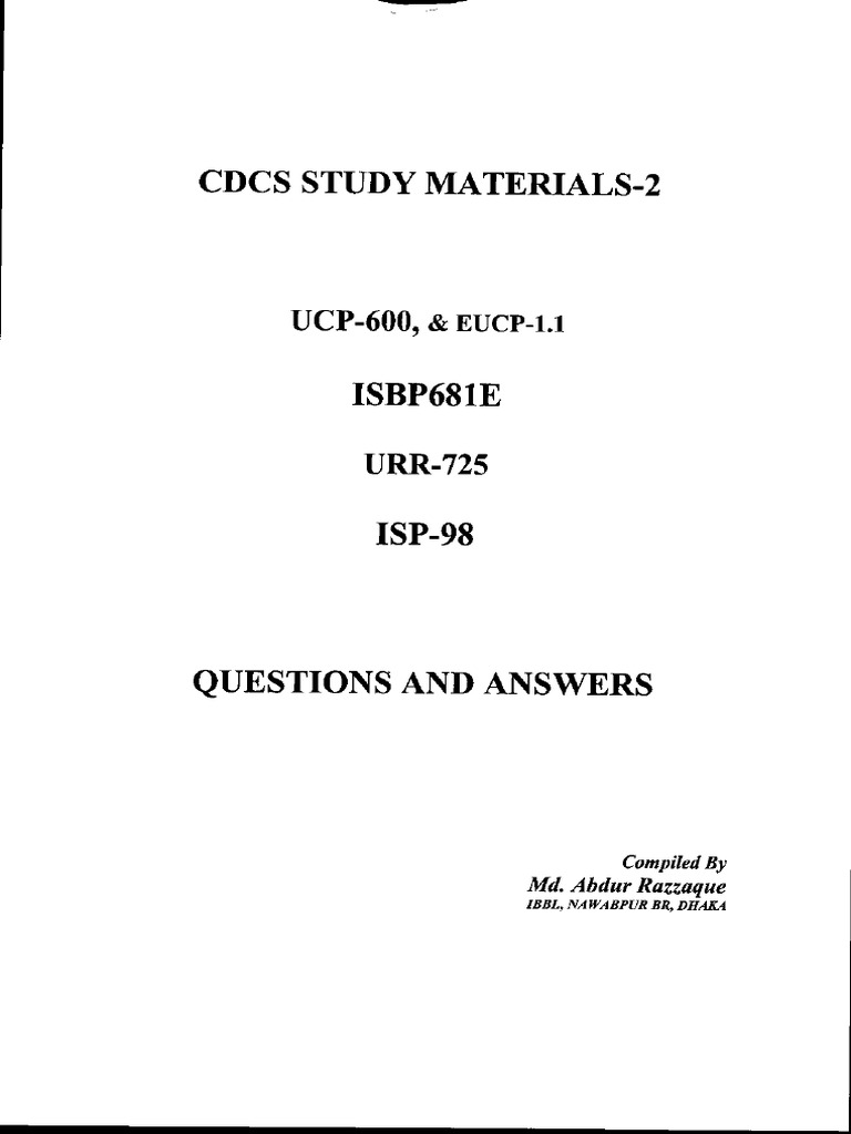 Cdcs Study Materials - 2 | PDF