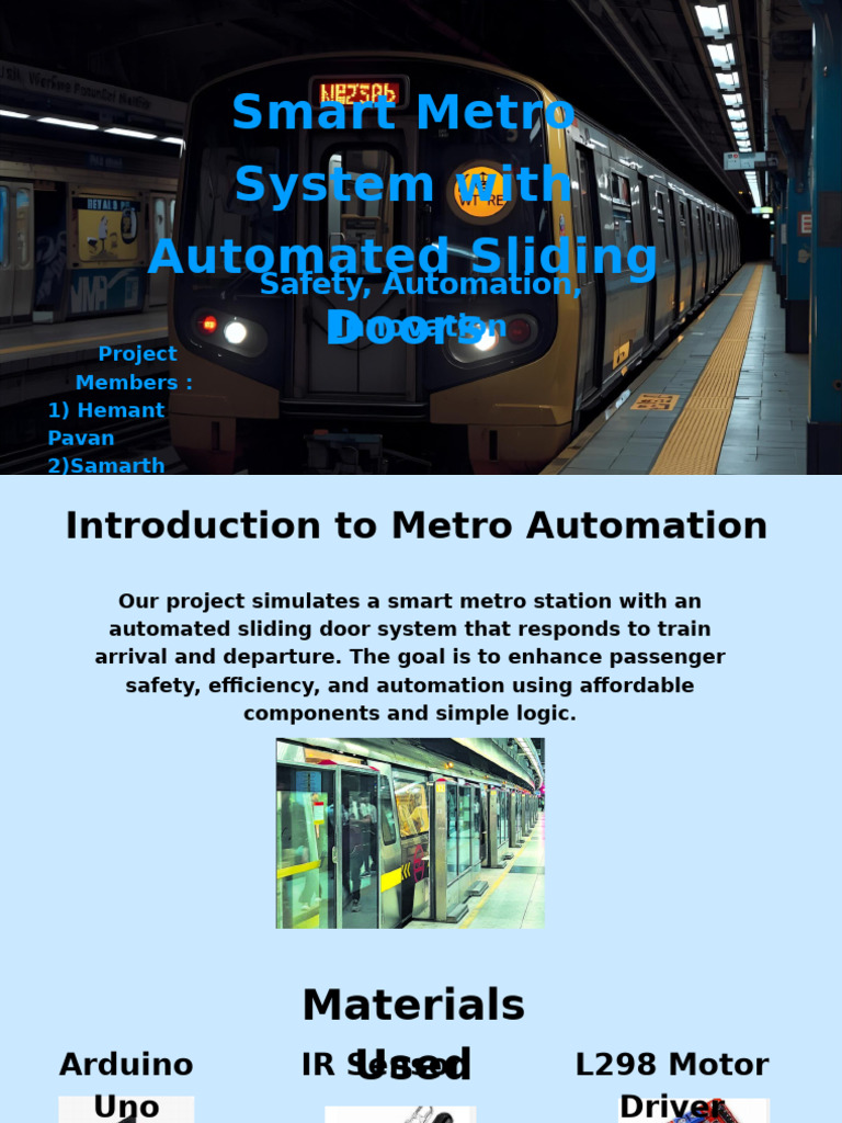Smart Metro Automation with Sliding Doors | PDF