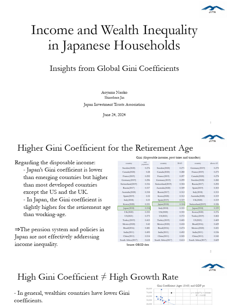 Japan's Income Inequality Insights | PDF | Gini Coefficient | Economic ...