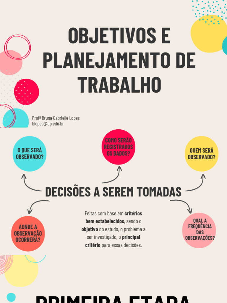 Planejamento e Objetivos de Observação | PDF | Tempo | Transtorno de ...
