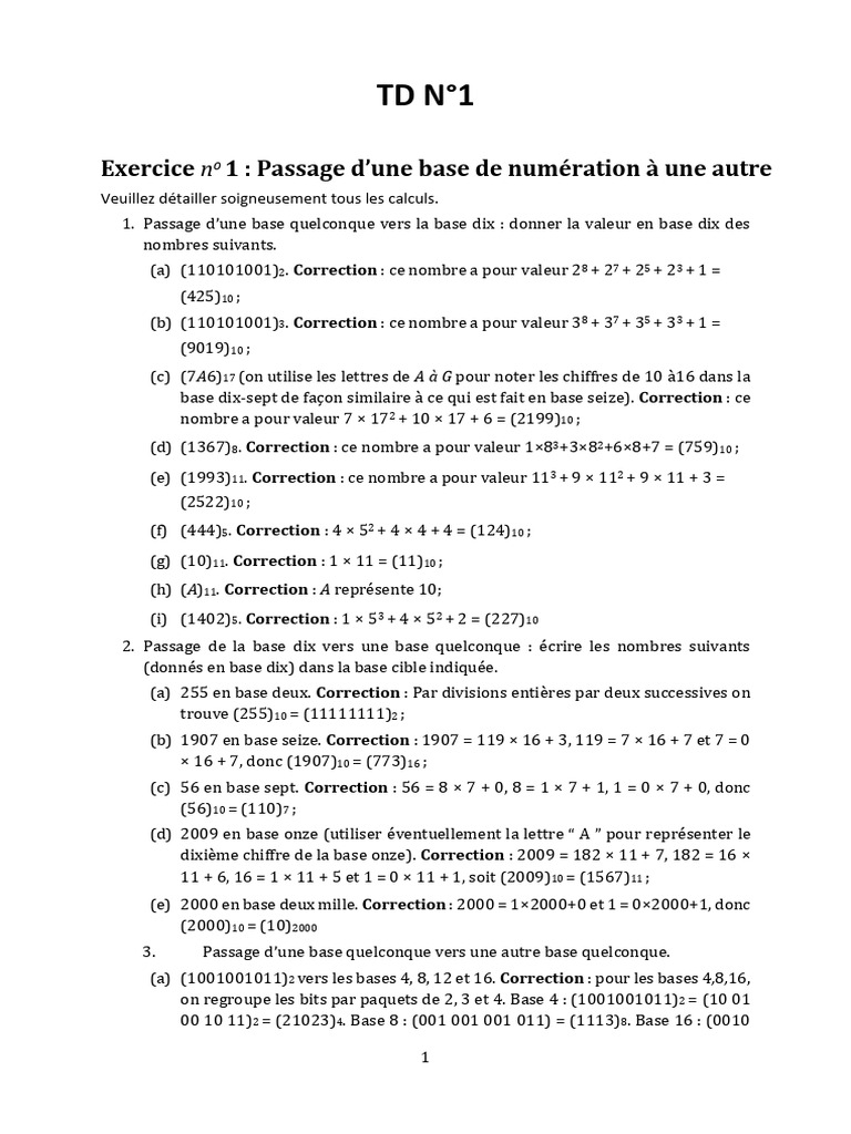 Conversion de bases numériques détaillée | PDF | Mathématiques | Notation