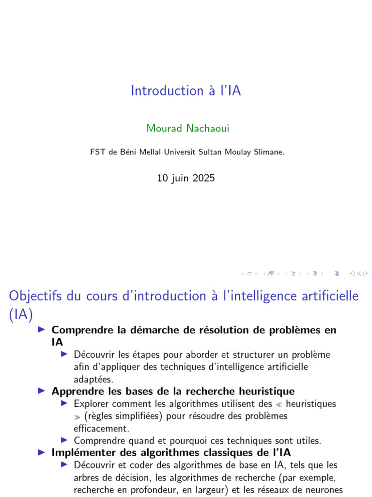 Introduction à l'Intelligence Artificielle | PDF | Intelligence ...