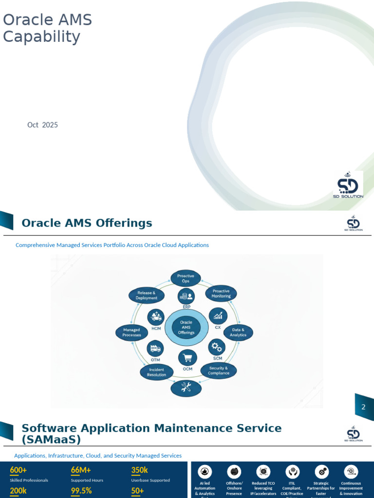 Oracle AMS Managed Services Overview | PDF | Cloud Computing | Oracle ...