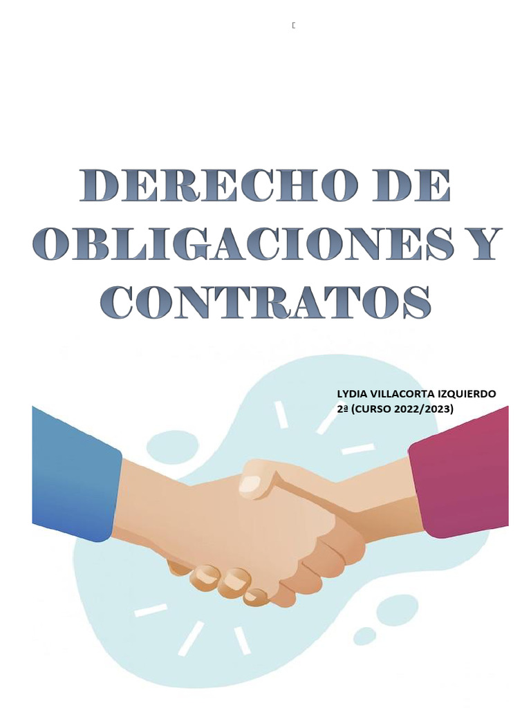 Derecho de Obligaciones y Contratos | PDF | Pagos | Bienes (Ley)