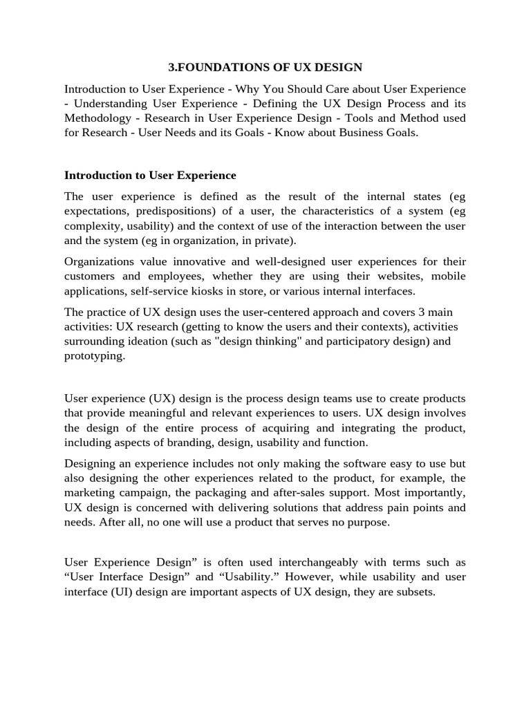 Unit 3 Ui & Ux Design | PDF | Usability | User Experience