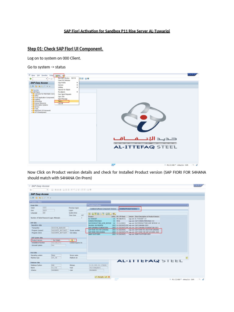 SAP Fiori Activation Guide for P11 Sandbox | PDF | Information ...