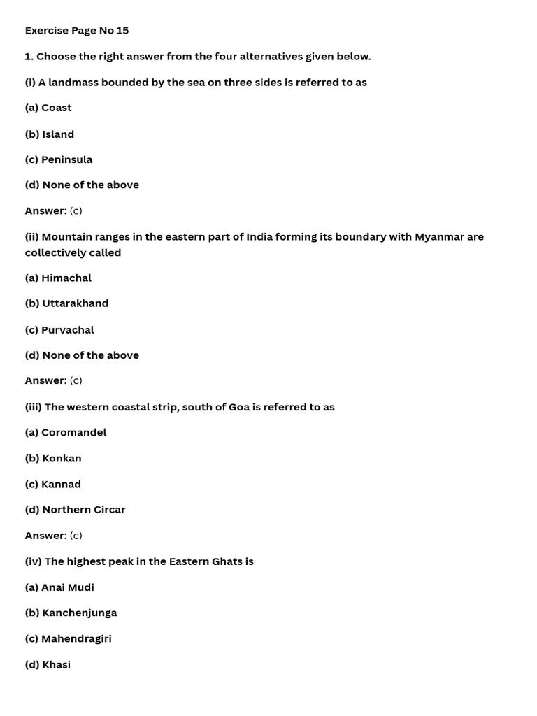 Major Physiographic Features of India | PDF | Himalayas | Physical ...