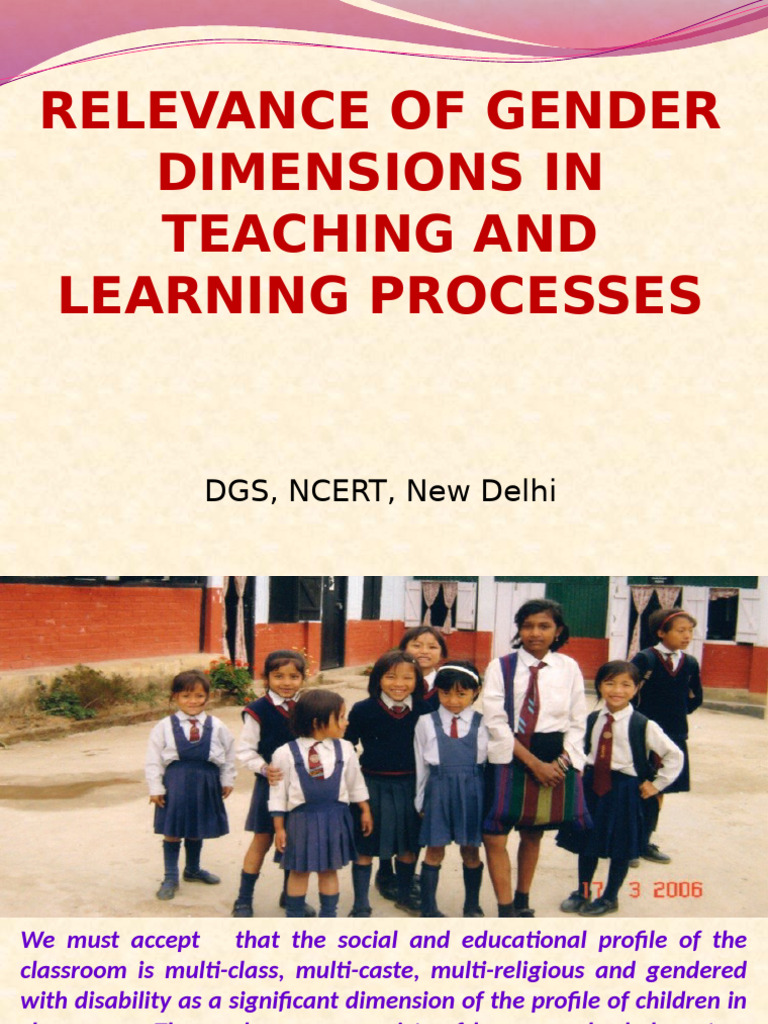 Relevance of Gender Dimensions in Teaching and Learning Processes | PDF ...