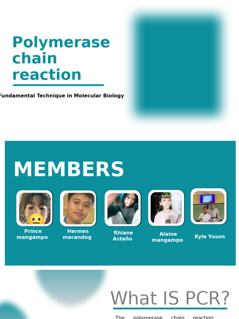 Group 8 Presentation All About Polymerase Chain Reaction | PDF ...