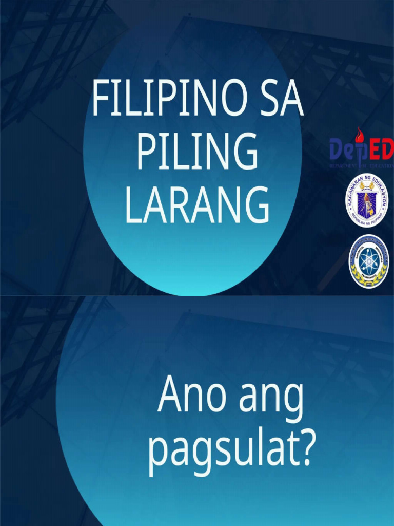 Piling Larang-Unang Linggo | PDF