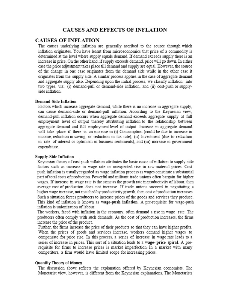 Understanding Inflation Causes | PDF | Cost Of Living | Inflation