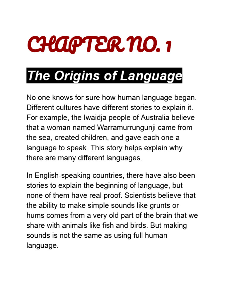 Origins and Theories of Language | PDF | Gesture | Larynx