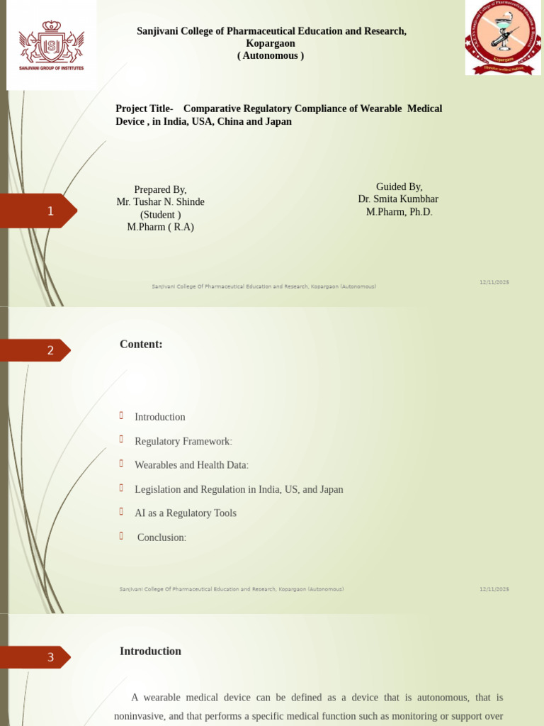 Regulatory Compliance of Wearable Devices | PDF | Medical Device ...