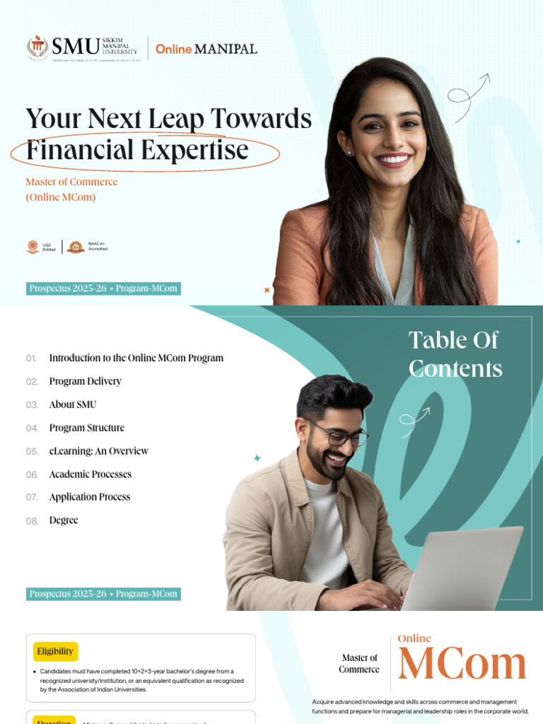 Online MCom Program Prospectus 2025-26 | PDF | Educational Technology ...