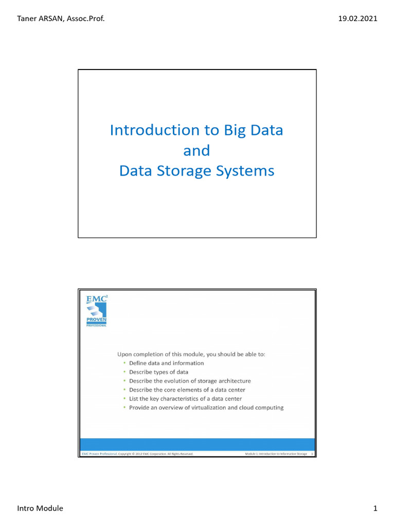 Module 00 - Intro Big Data and Data Storage-2025 | PDF