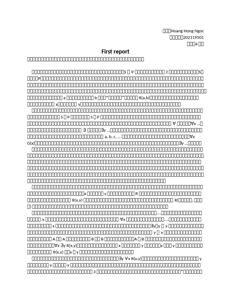 First Report - Hoang Hong Ngoc | PDF