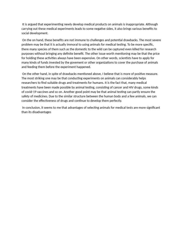 Benefits and Ethics of Animal Testing | PDF