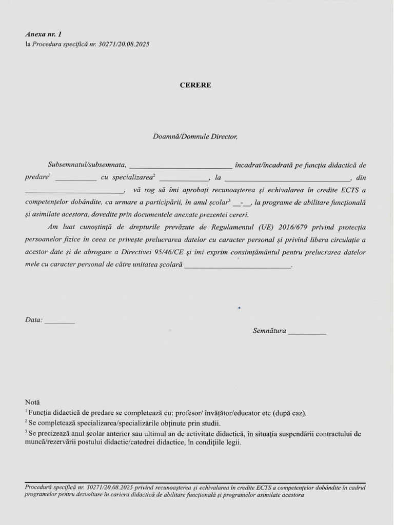 Cerere Echivalare | PDF