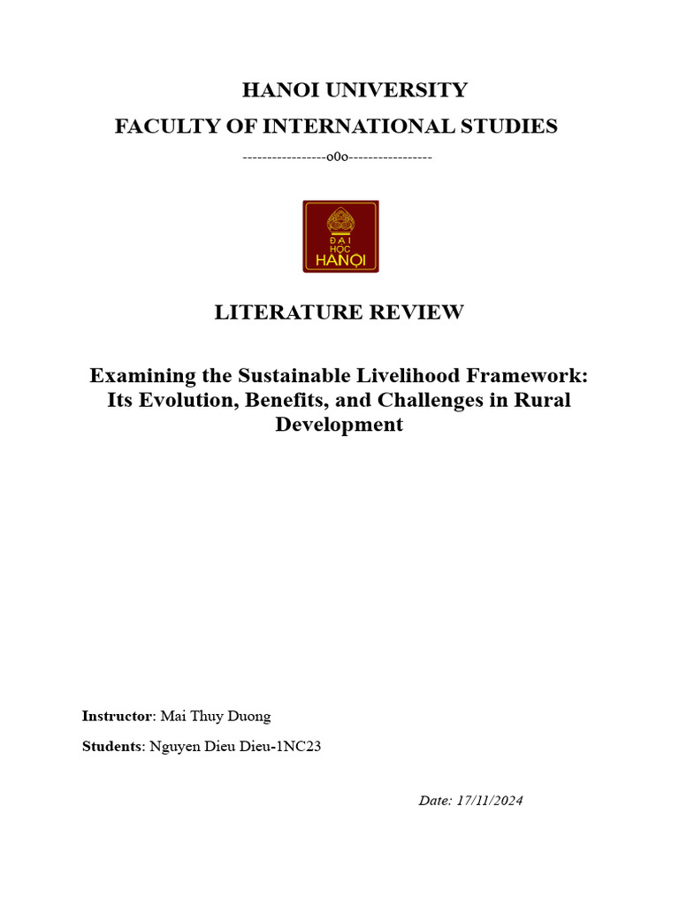 Sustainable Livelihoods in Rural Development | PDF | Sustainability ...
