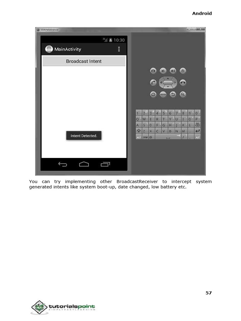 Android BroadcastReceiver Implementation | PDF