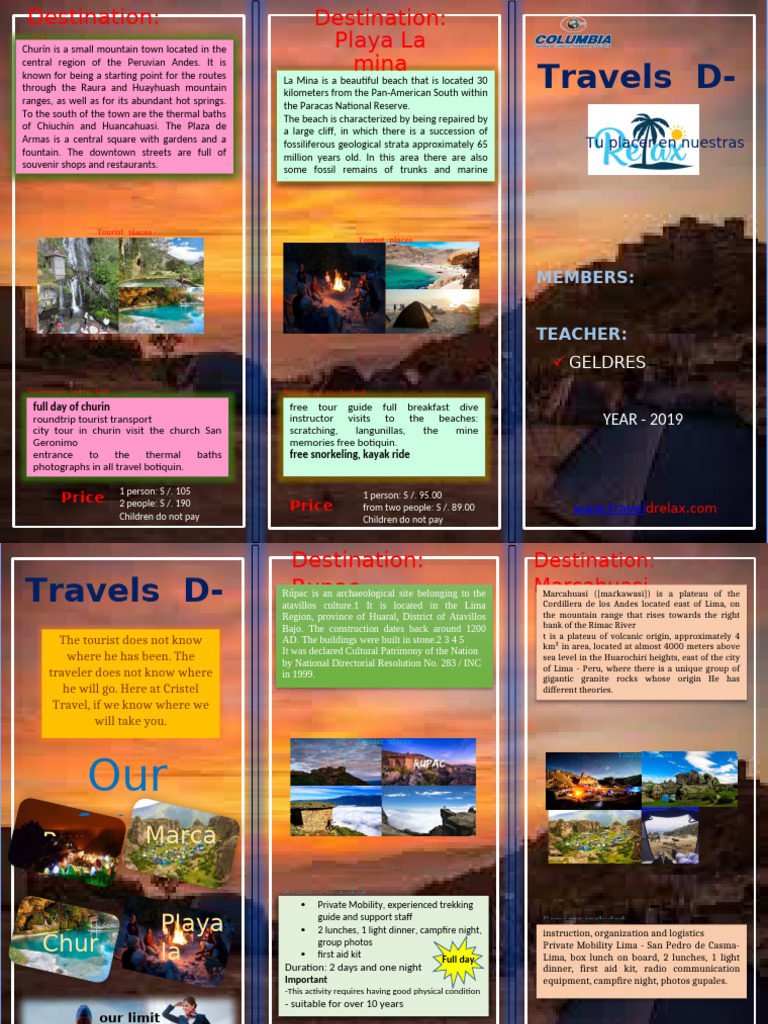 Explore Churín, Playa La Mina & Rupac Tours | PDF | Earth Sciences