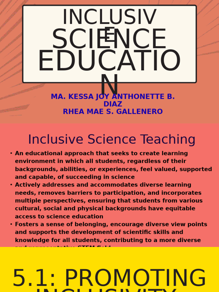 Inclusive Science Education Strategies | PDF | Cognition | Cognitive ...