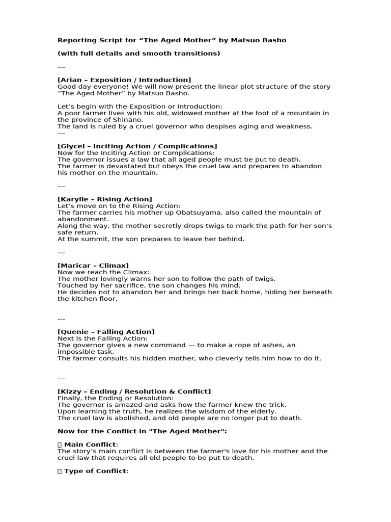 Reporting Script For | PDF
