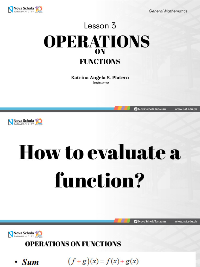 Operations on Functions Explained | PDF
