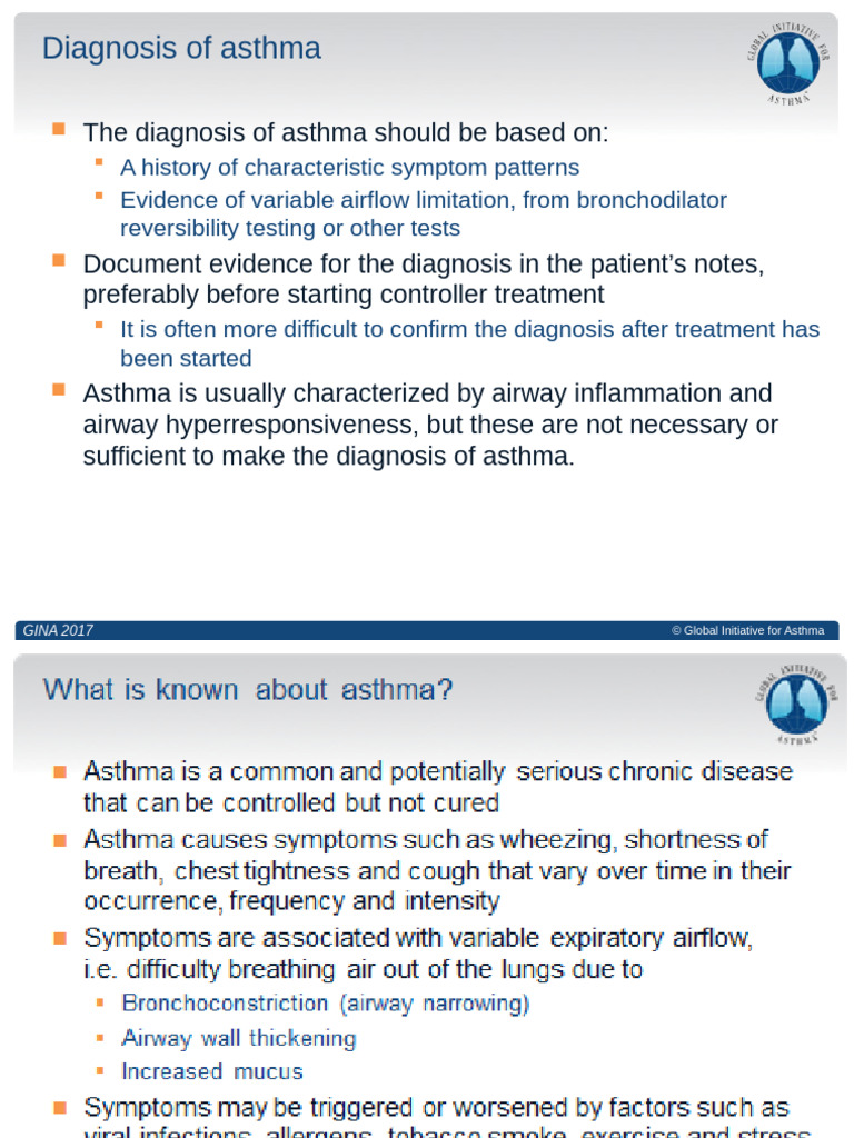 Asthma Diagnosis and Management Guidelines | PDF | Asthma | Human ...
