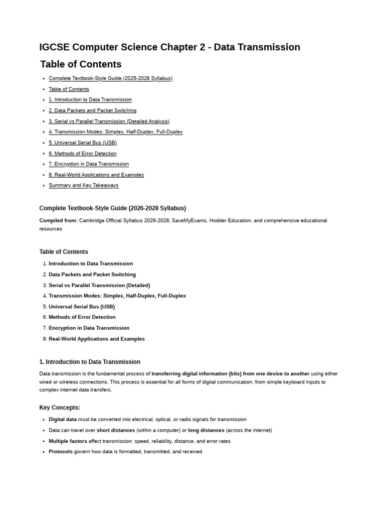 IGCSE CompSci Ch2 Complete Textbook 2026 2028 | PDF | Public Key ...