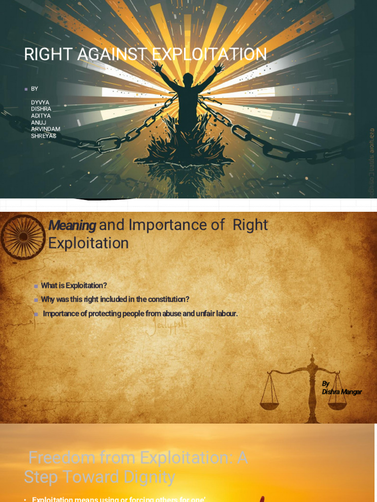 Right Against Exploitation Explained | PDF | Child Labour | Employment