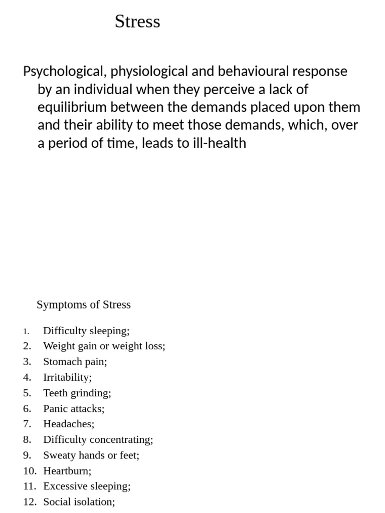 Understanding Stress and Management Techniques | PDF | Stress (Biology ...