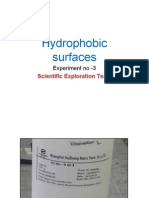 Hydrophobic Surfaces@Third Experiment
