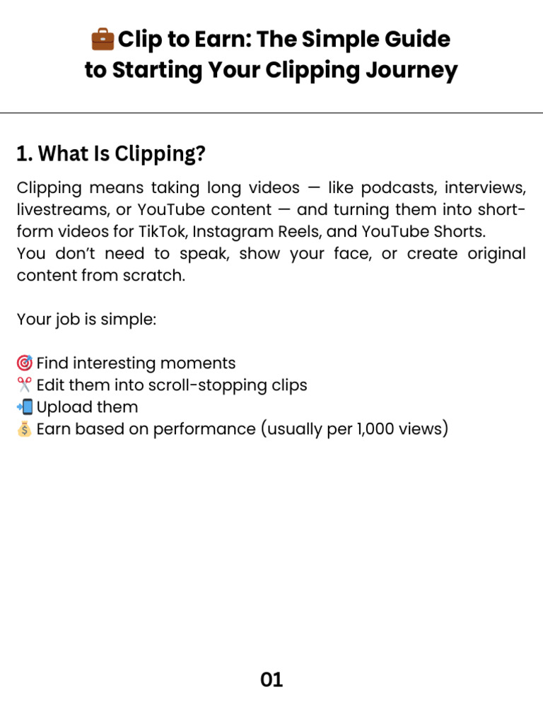 Clipping for Viral Success on TikTok & YouTube | PDF