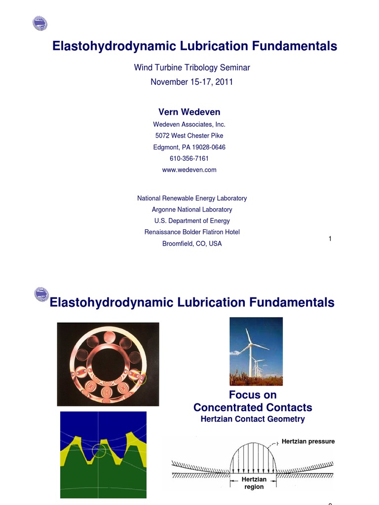 Elastohydrodynamic Lubrication Fundamentals PDF Viscosity Wear
