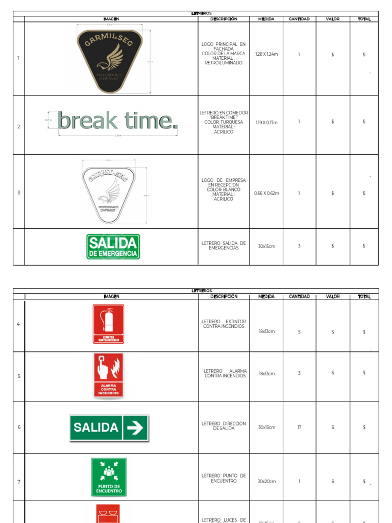 LETREROS | PDF