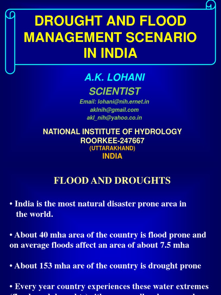 Flood and Drought Management in India | PDF | Flood | Drought