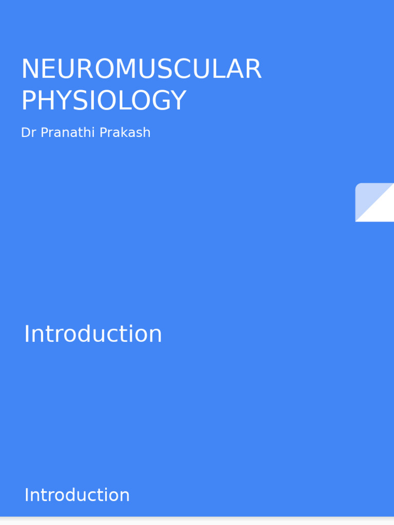 Neuromuscular Physiology Overview | PDF | Neuromuscular Junction ...