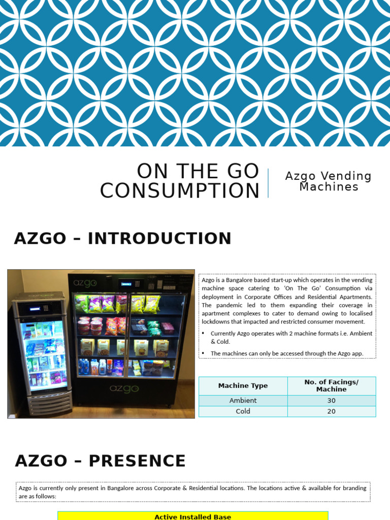 Azgo Vending Machines: On-the-Go Solutions | PDF | Drink | Foods